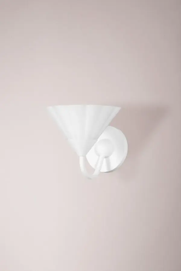 Kelsey Wall Sconce in Textured White - Image 7