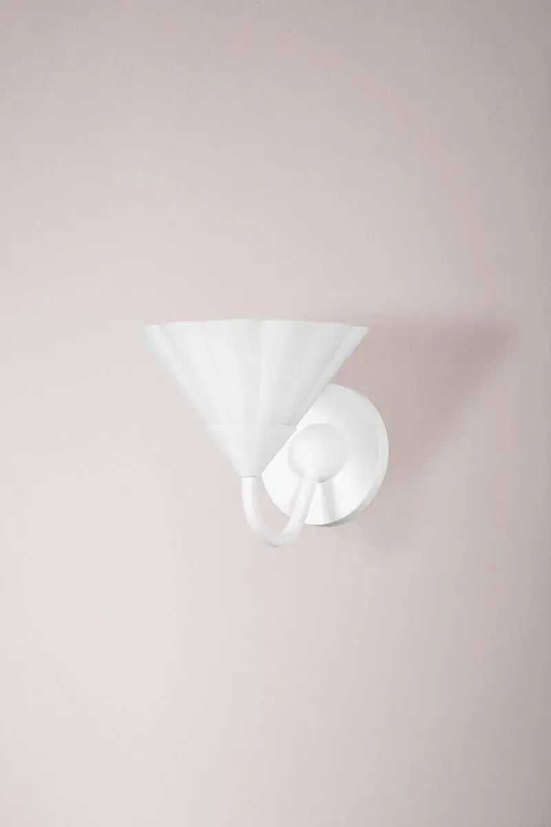Kelsey Wall Sconce in Textured White - Image 7
