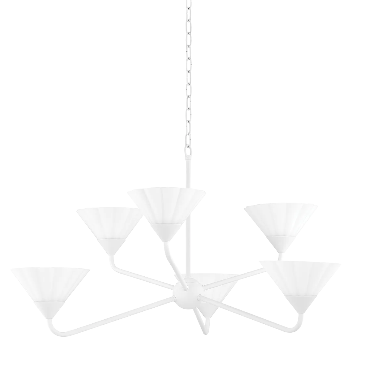 Kelsey 6-Light Chandelier in Textured White