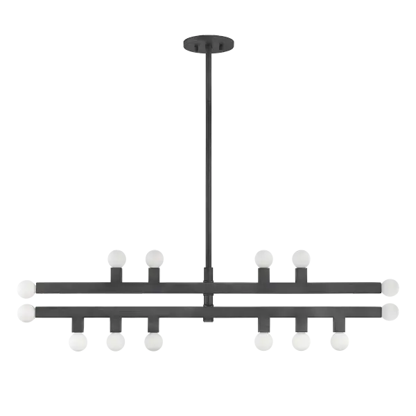 Modern Geometric Chandelier with Artistic Glass Orb Design - Image 3