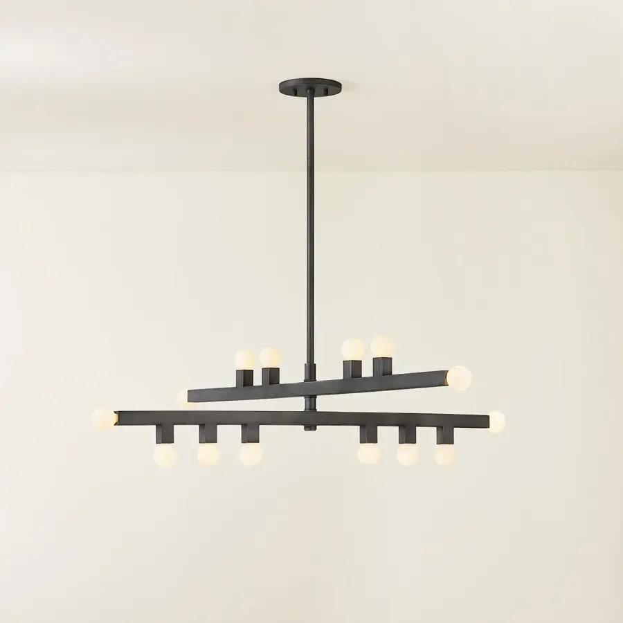 Modern Geometric Chandelier with Artistic Glass Orb Design - Image 6