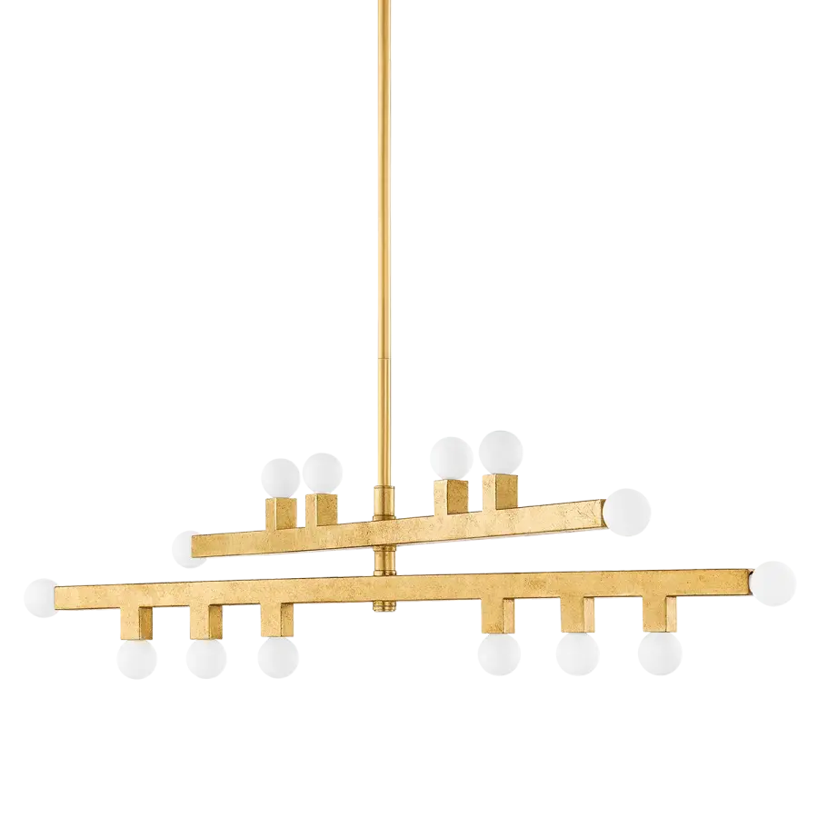 Modern Asymmetry Meets Warm Elegance in Glass and Gold - Image 1