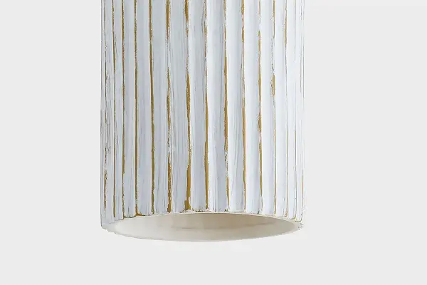 Corissa Flush Mount in Aged Brass with Whitewashed Bisque - Image 2