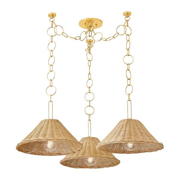 Organic Texture Meets Timeless Brass in This Coastal-Inspired Chandelier - Image 1