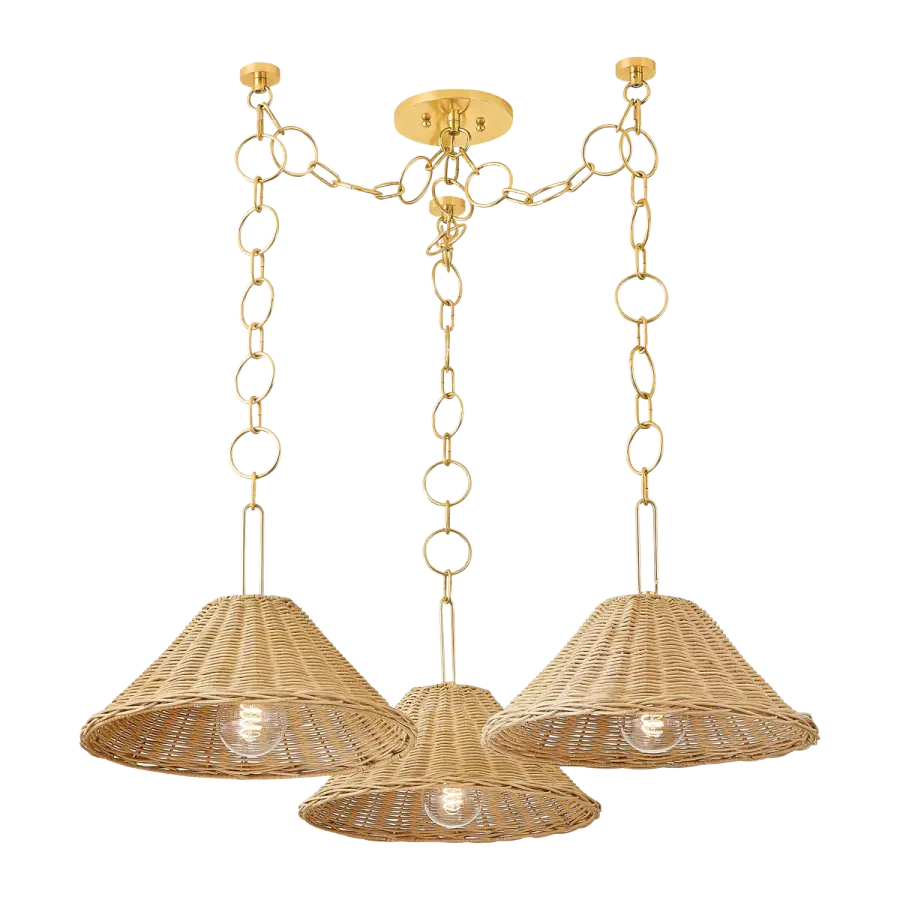 Organic Texture Meets Timeless Brass in This Coastal-Inspired Chandelier - Image 1