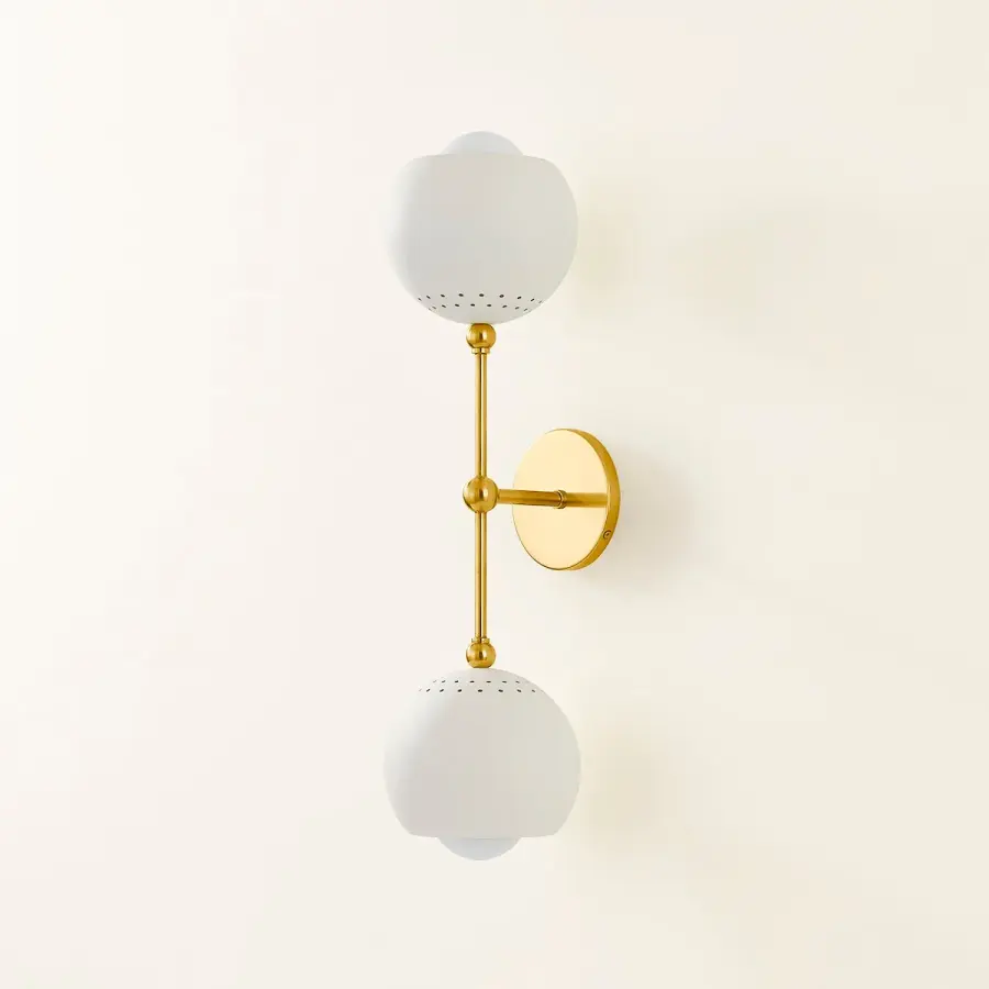 Saylor 2-Light Wall Sconce in Aged Brass - Image 2