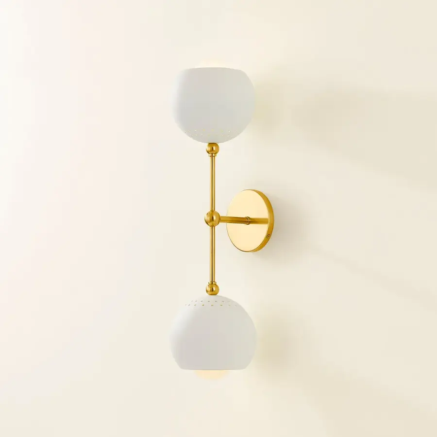 Saylor 2-Light Wall Sconce in Aged Brass - Image 3