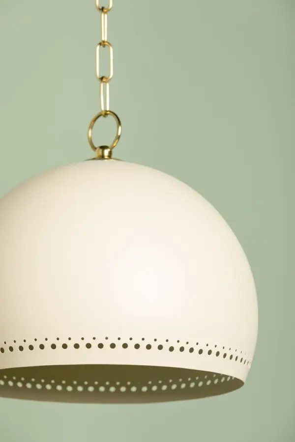 Etna Pendant in Aged Brass with Soft Cream - Image 5