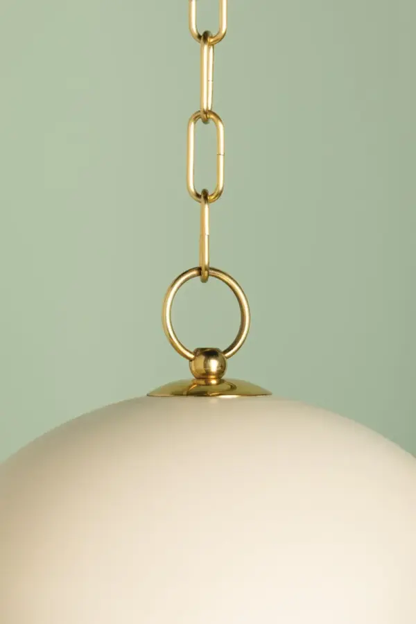 Etna Pendant in Aged Brass with Soft Cream - Image 7