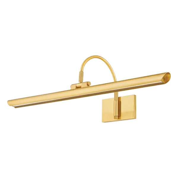 The Elowen Picture Light combines classic design with modern LED technology. Its slender silhouette and arched neck create a sophisticated profile, while the folded tube shade delivers focused illumination perfect for artwork and wall decor.