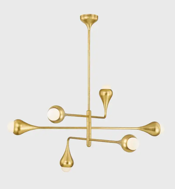 The Luciel Chandelier transforms organic inspiration into refined luxury with its acorn-and-branch design. Finished in Vintage Gold Leaf, this jewelry-like fixture creates a surreal, otherworldly presence perfect for elevated interiors. - alternate view