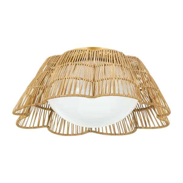 Rosa Flush Mount in Aged Brass - Image 1