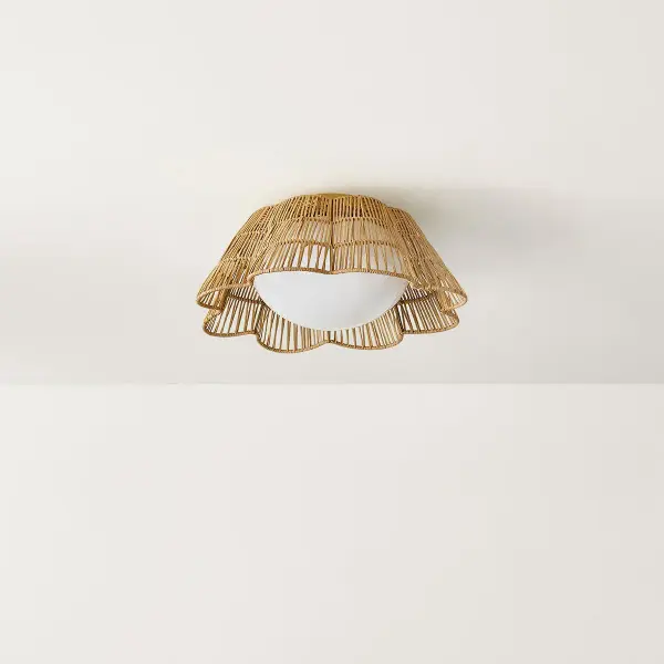Rosa Flush Mount in Aged Brass - Image 2