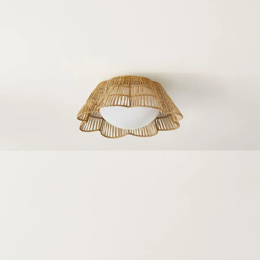 Rosa Flush Mount in Aged Brass - Image 2