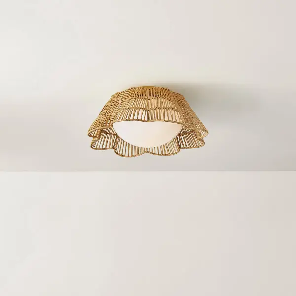 Rosa Flush Mount in Aged Brass - Image 3