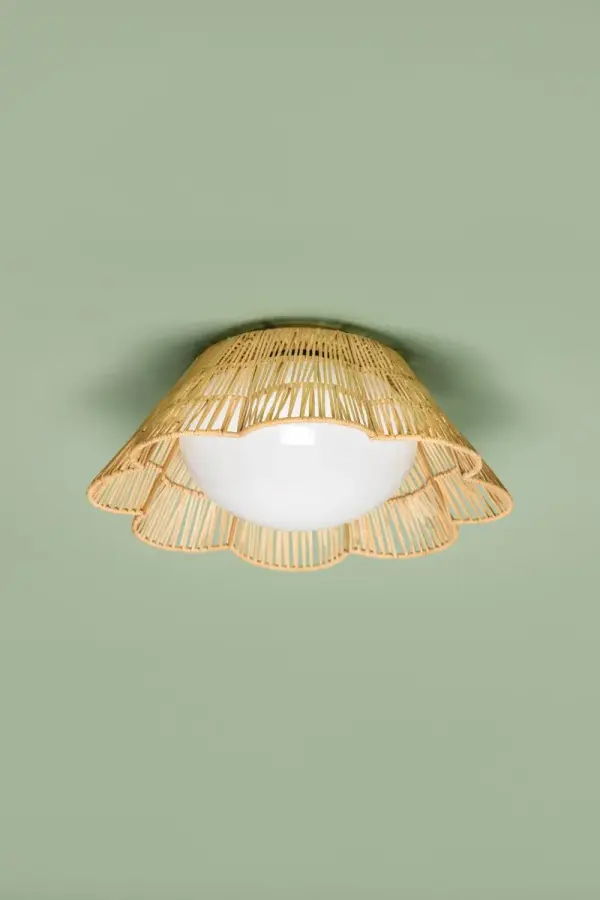 Rosa Flush Mount in Aged Brass - Image 4