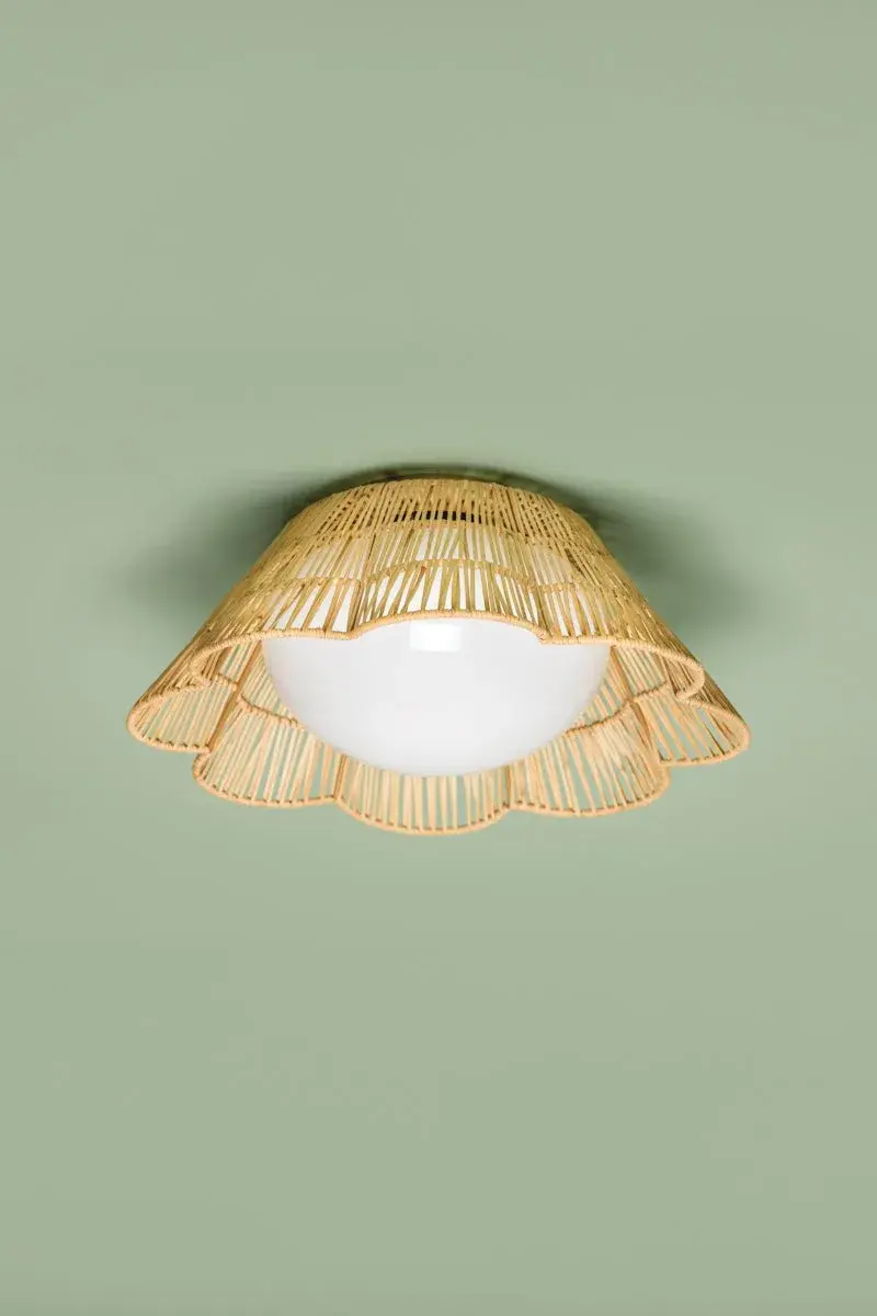 Rosa Flush Mount in Aged Brass - Image 4