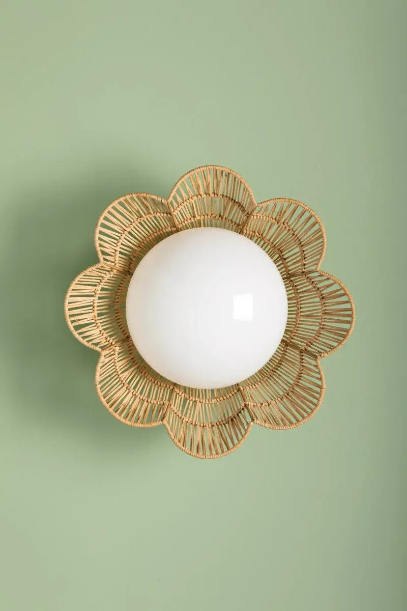Rosa Flush Mount in Aged Brass - Image 7