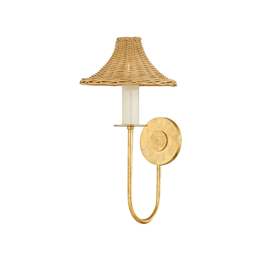 Twila Wall Sconce in Vintage Gold Leaf - Image 1