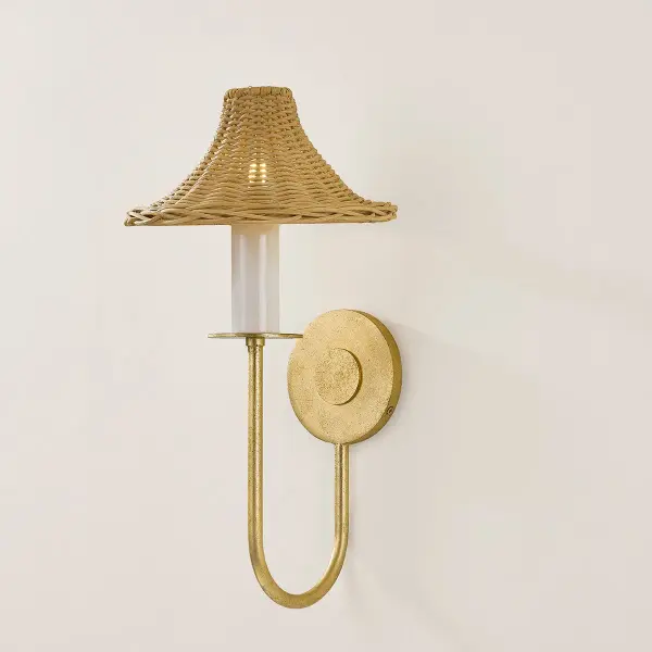 Twila Wall Sconce in Vintage Gold Leaf - Image 4