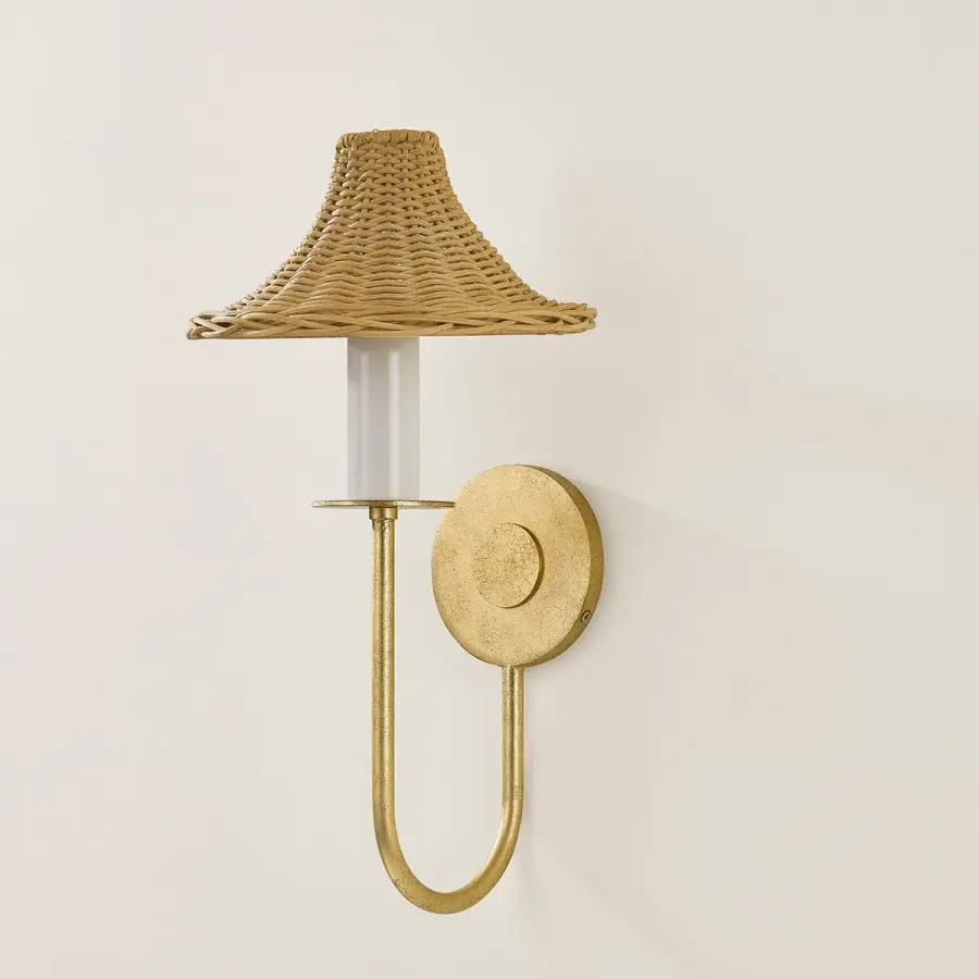 Twila Wall Sconce in Vintage Gold Leaf - Image 5