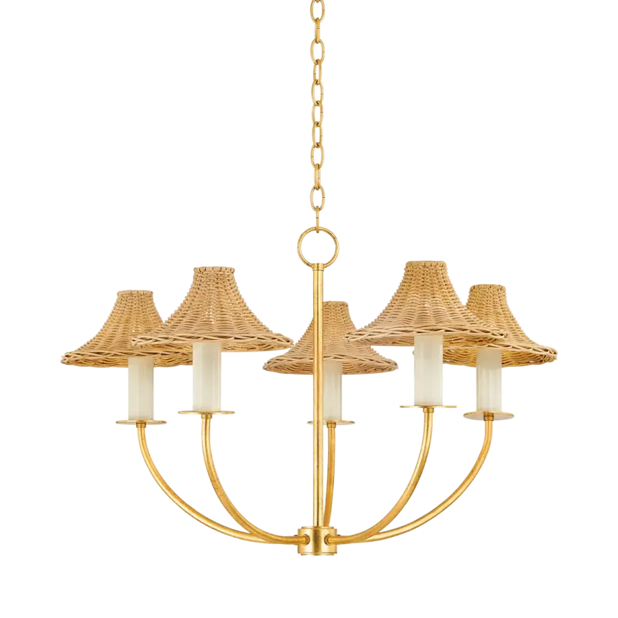 Twila Chandelier in Vintage Gold Leaf - Image 1