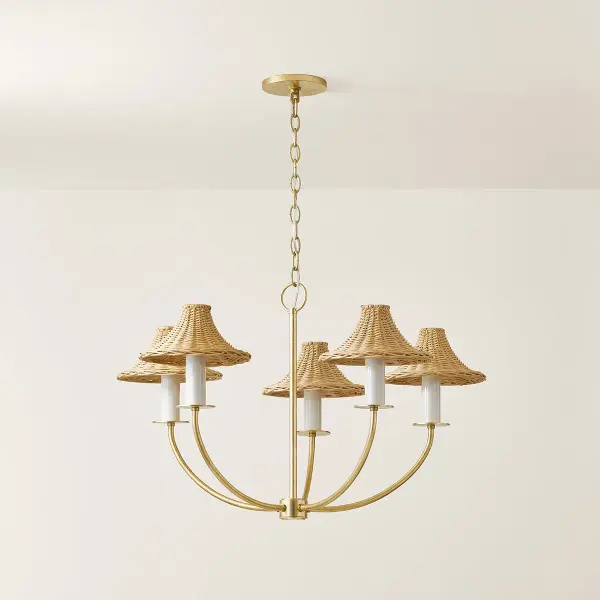 Twila Chandelier in Vintage Gold Leaf - Image 4