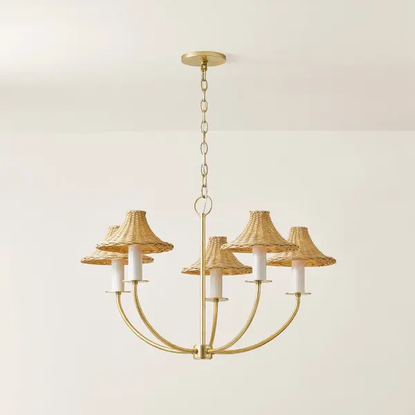Twila Chandelier in Vintage Gold Leaf - Image 6