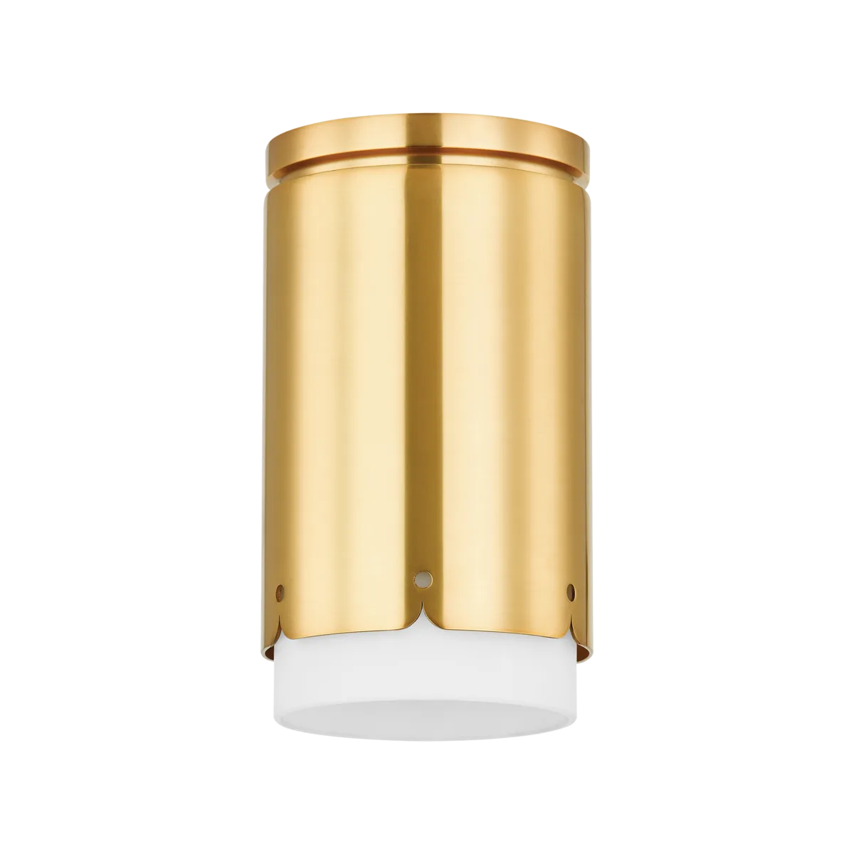 Asa Flush Mount in Aged Brass