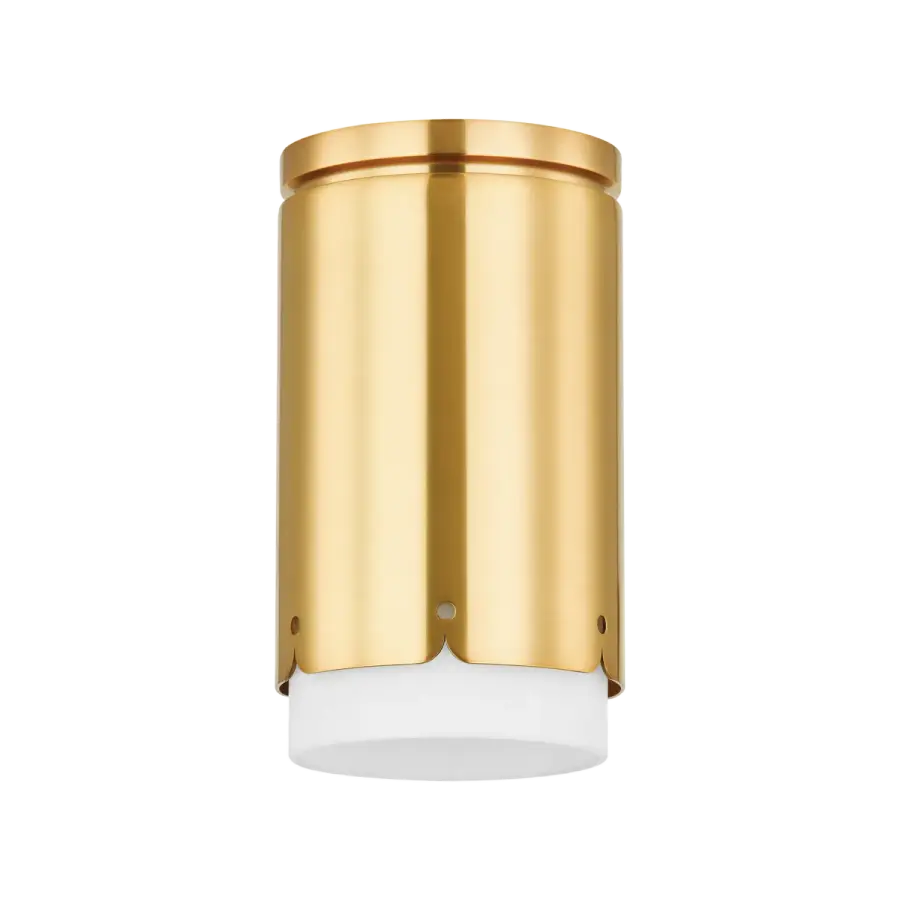 Asa Flush Mount in Aged Brass - Image 1