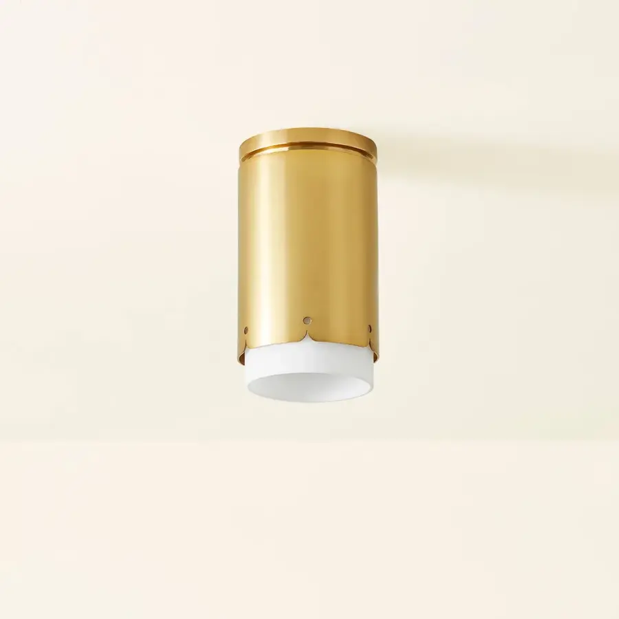 Asa Flush Mount in Aged Brass - Image 3
