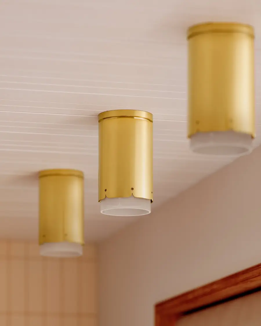 Asa Flush Mount in Aged Brass - Image 4