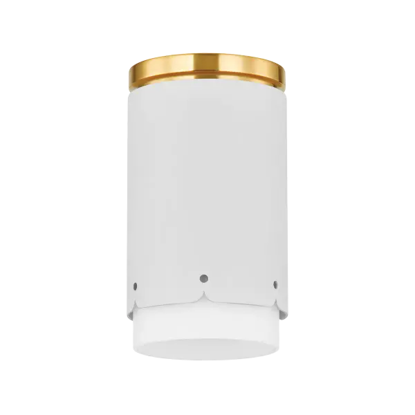 Asa Flush Mount in Aged Brass & Soft White - Image 1