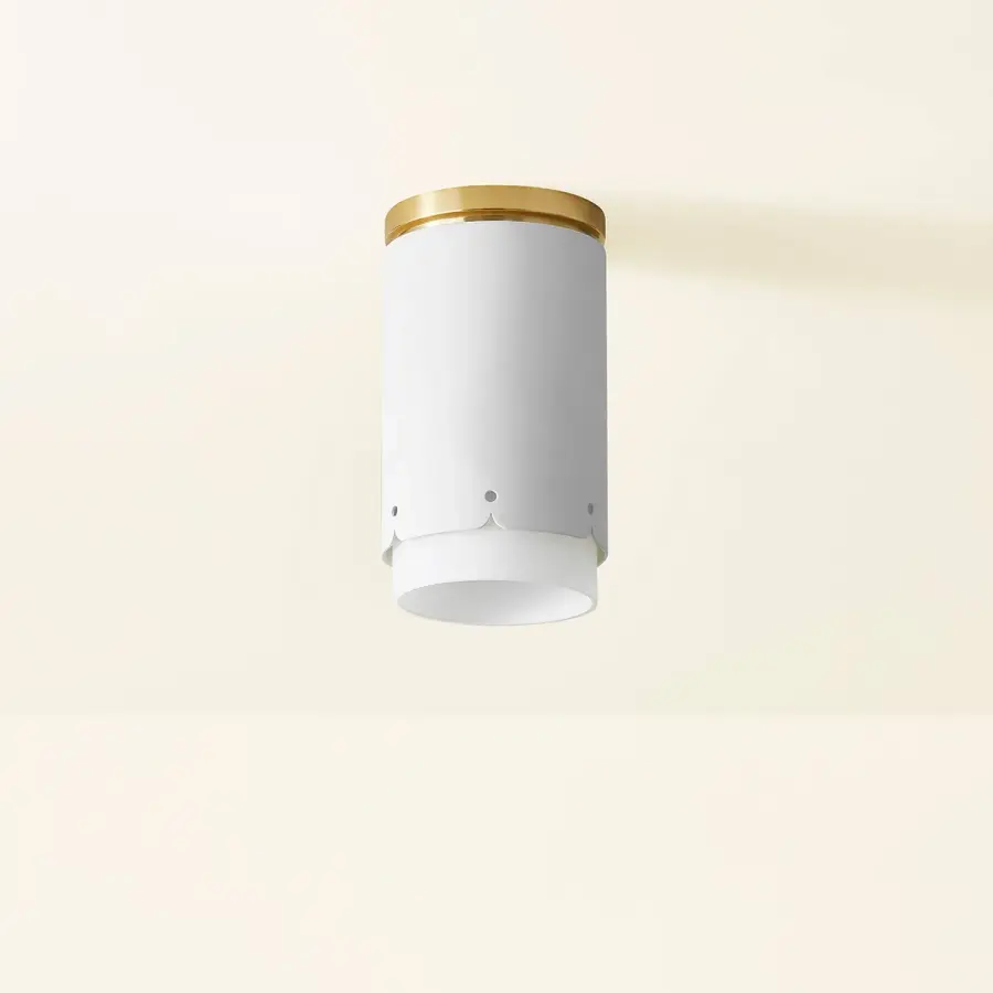 Asa Flush Mount in Aged Brass & Soft White - Image 2