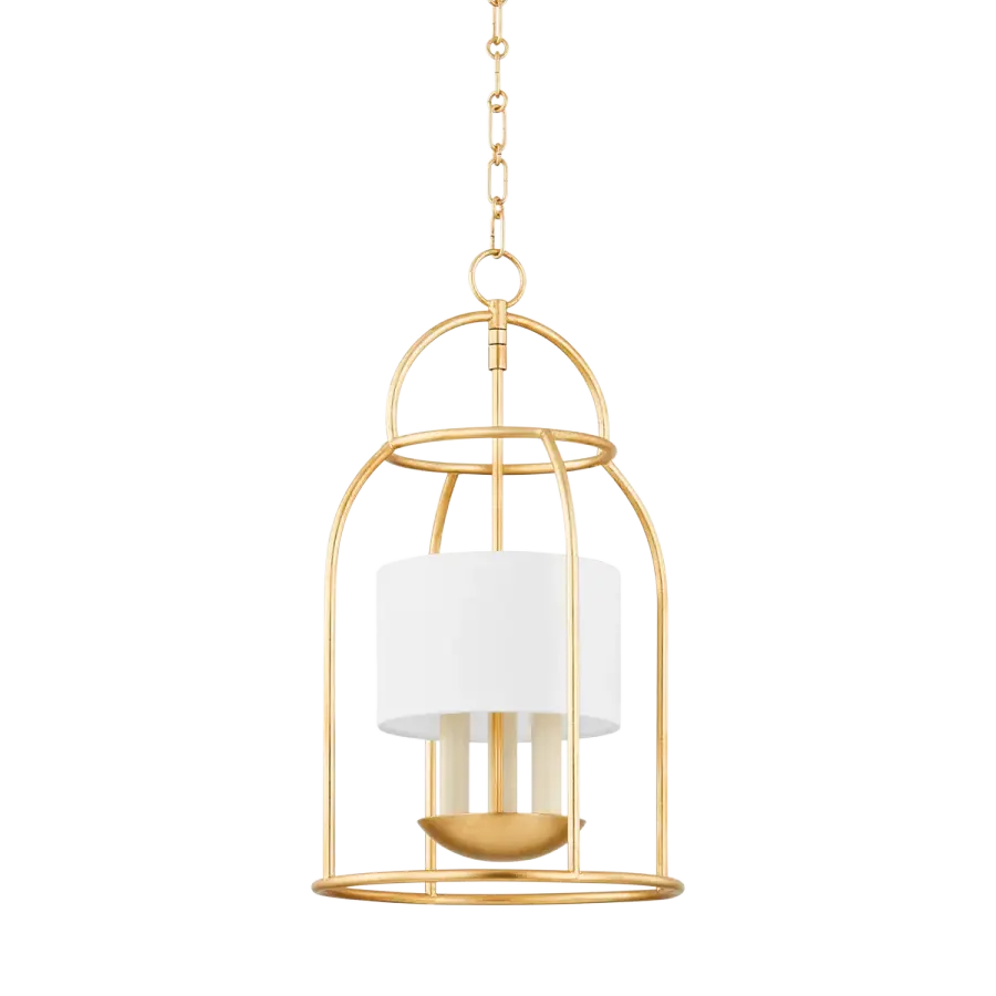 Delia Lantern in Vintage Gold Leaf - Image 1