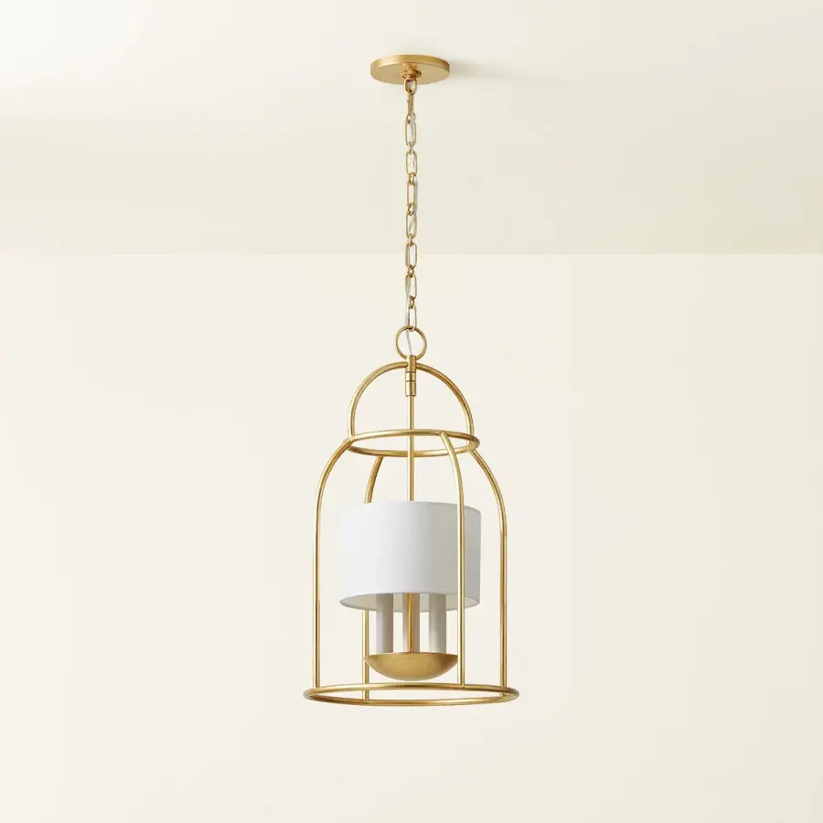Delia Lantern in Vintage Gold Leaf - Image 3