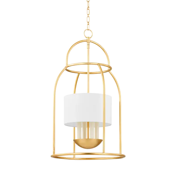 Delia Lantern in Vintage Gold Leaf - Image 1