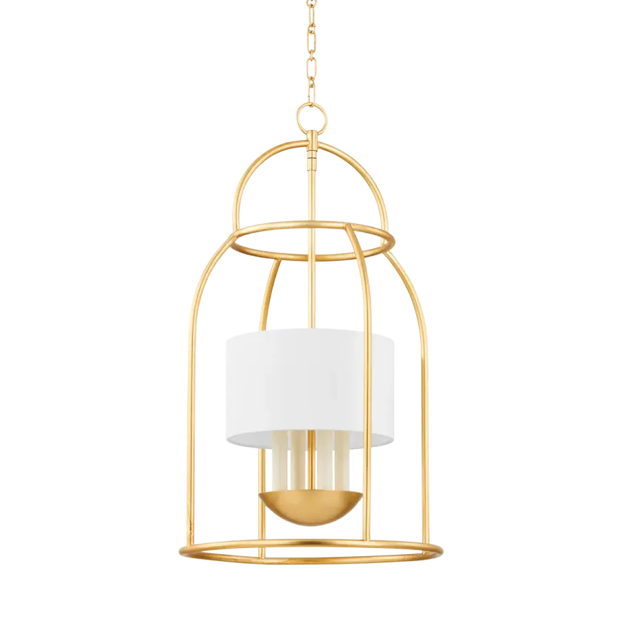 Delia Lantern in Vintage Gold Leaf - Image 1