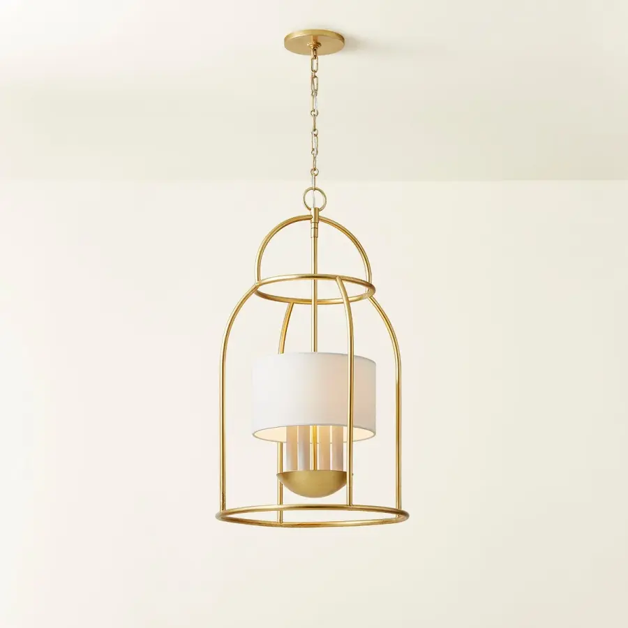 Delia Lantern in Vintage Gold Leaf - Image 2