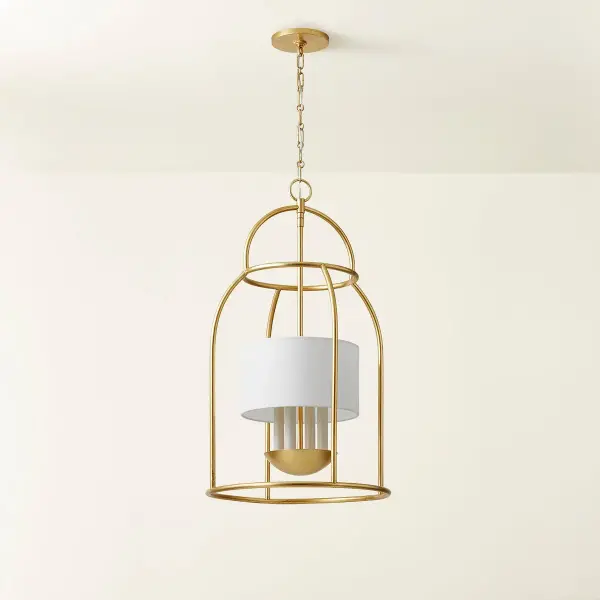 Delia Lantern in Vintage Gold Leaf - Image 3