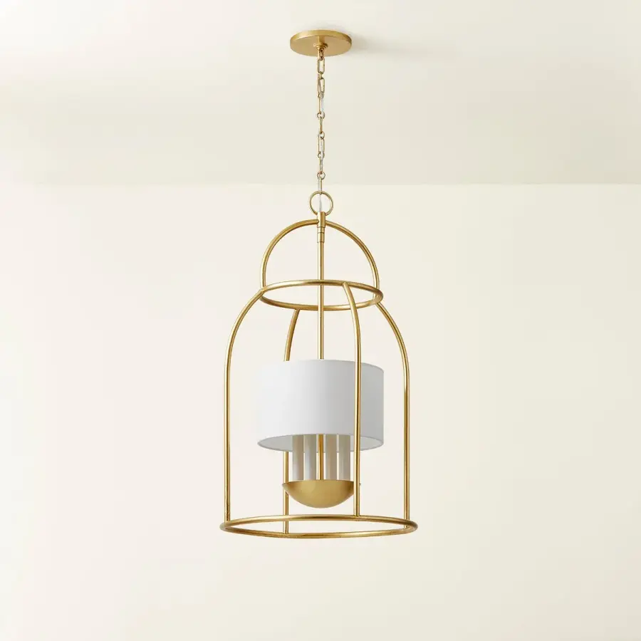 Delia Lantern in Vintage Gold Leaf - Image 3