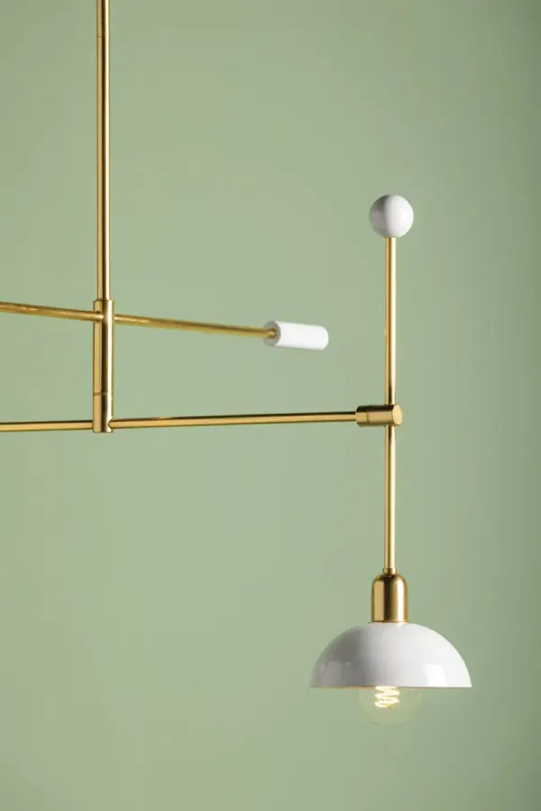 Billie Chandelier in Aged Brass with Soft White Shades - Image 5