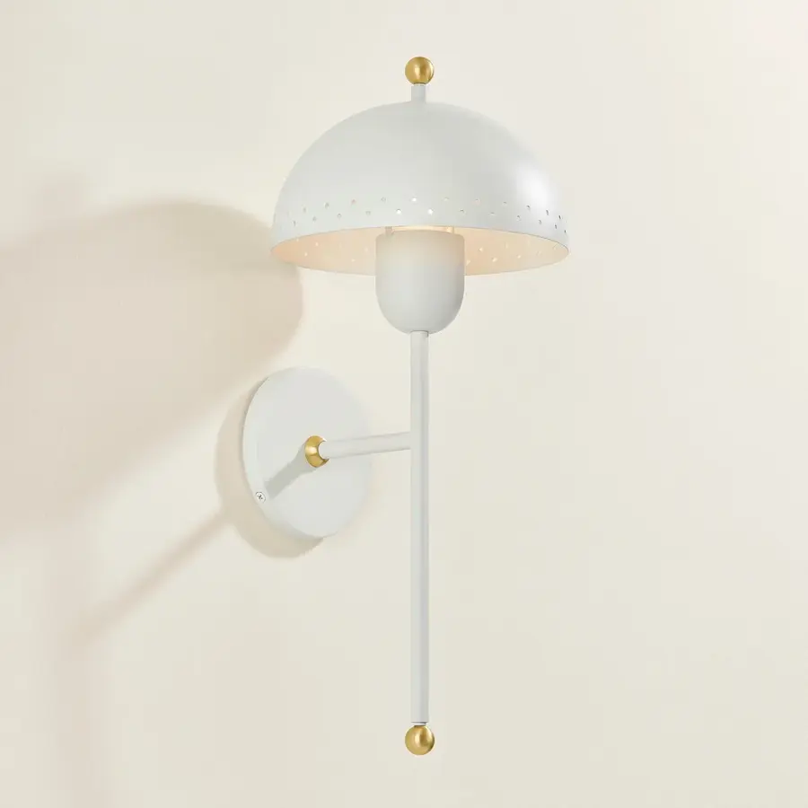 Jojo Wall Sconce in Aged Brass and Soft White - Image 5