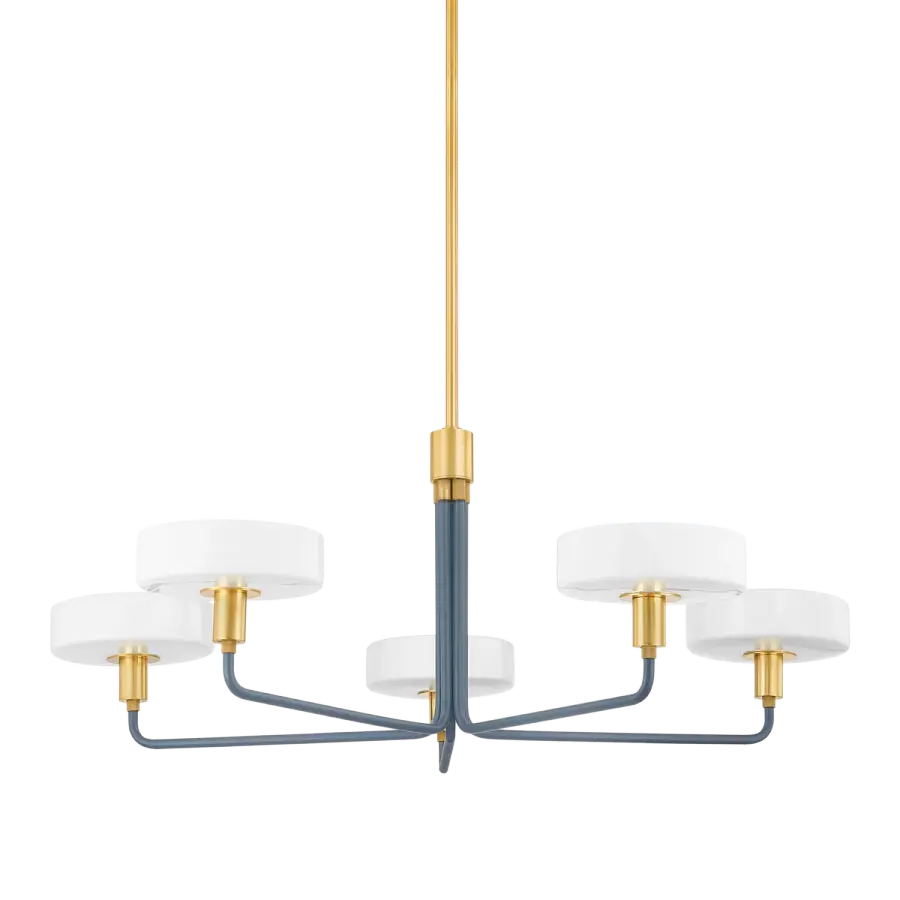 Modern Geometric Elegance with Distinctive Slate Blue Accents - Image 1