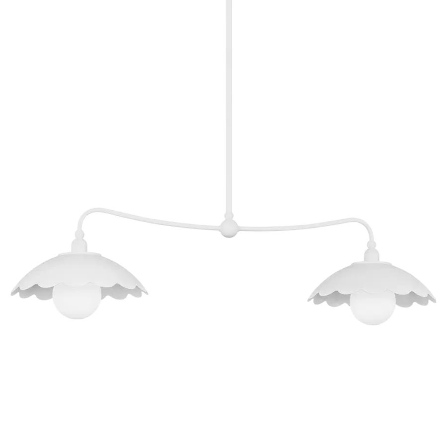 Botanical-Inspired Linear Chandelier with Sculptural Elegance - Image 1