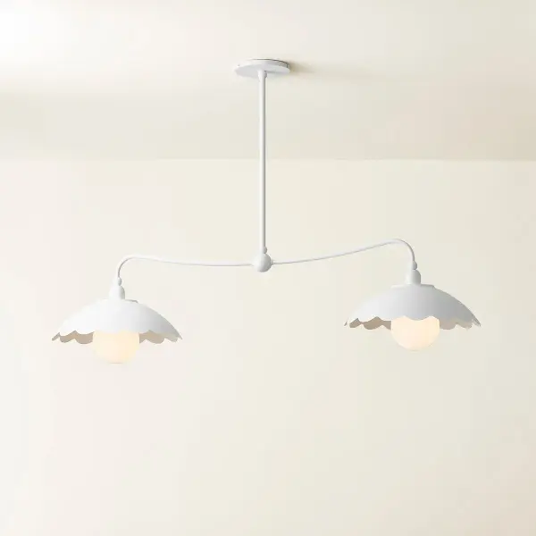 Botanical-Inspired Linear Chandelier with Sculptural Elegance - Image 2