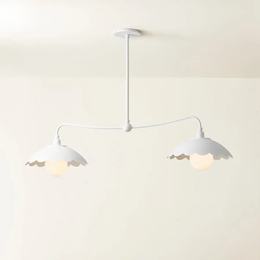 Botanical-Inspired Linear Chandelier with Sculptural Elegance - Image 2