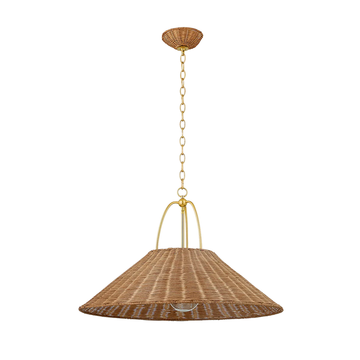 Davida Pendant in Aged Brass