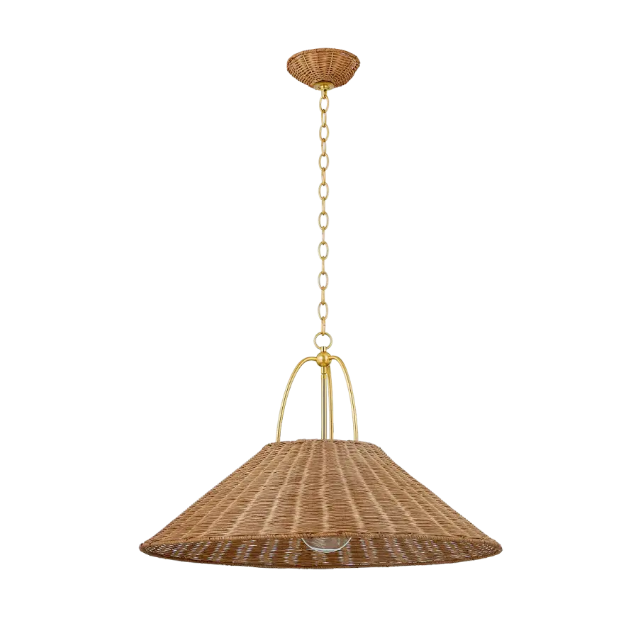 Davida Pendant in Aged Brass - Image 1