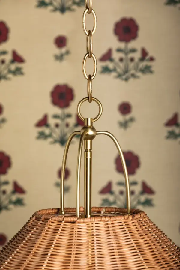 Sophisticated Natural Rattan Pendant with Designer Heritage - Image 3